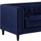 Taylor Sectional Sofa 643 in Navy Velvet Fabric by Meridian