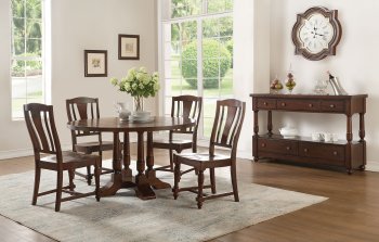 Tanner 5Pc Dining Set 60835 in Cherry Wood by Acme w/Options [AMDS-60835-60832-Tanner]