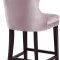 Nikki Stool 741 Set of 2 in Pink Velvet Fabric by Meridian