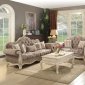 Ragenardus Sofa 56020 in Gray Fabric & Antique White by Acme