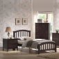 San Marino 4Pc Kids Bedroom Set 04985 in Dark Walnut w/Options