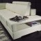 T63 White Leather Modern Sectional Sofa by VIG w/Side Light