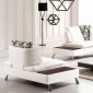 Nicki Sectional Sofa in White Bonded Leather Match w/Options