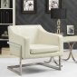 902539 Accent Chair in White Leatherette by Coaster