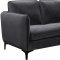 Poppy Sofa 690 in Grey Velvet Fabric by Meridian w/Options