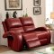 Odette CM6150RD Reclining Sofa in Red Leatherette w/Options