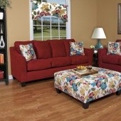 16151 Bombay Sofa & Loveseat Set in Cardinal Fabric by Chelsea