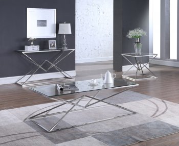 Vanessa Coffee Table 233 by Meridian w/Glass Top & Options [MRCT-233 Vanessa]