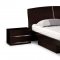 Wenge High Gloss Finish Modern Bedroom Set W/Storage Drawer