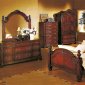 Dark Cherry Finish Classic Bedroom w/Optional Casegoods