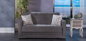 Valerie Diego Gray Loveseat Bed in Fabric by Istikbal [IKSB-Valerie Diego Gray]