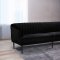 Rory Sofa 689 in Black Velvet Fabric by Meridian w/Options