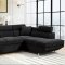 Foreman Sectional Sofa CM6124BK in Black Flannelette