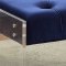 Jane Bench 103 in Navy Velvet Fabric by Meridian w/Acrylic Legs