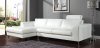 Angela Sectional Sofa in White Leather by Whiteline