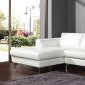 Angela Sectional Sofa in White Leather by Whiteline