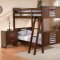 Warm Brown Finish Contemporary Bedroom w/Optional Items