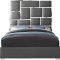 Milan Bed in Grey Faux Leather by Meridian w/Options