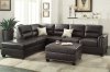 F7609 Sectional Sofa 3Pc in Espresso Bonded Leather by Boss