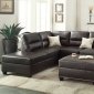 F7609 Sectional Sofa 3Pc in Espresso Bonded Leather by Boss