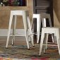 Amara 5035WHT Metal Stool Set of 4 Choice of Height Homelegance