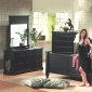 Antique Distressed Ebony Contemporary Bedroom Set