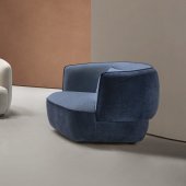 HF5553 Chair in Blue Fabric by J&M