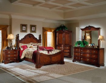 Medium Brown Finish Traditional Bedroom w/Optional Casegoods [GYBS-G9100]