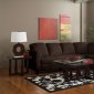 500716 Walker Sectional Sofa by Coaster in Chocolate Fabric