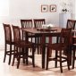 Cherry Finish Modern 7Pc Counter Height Dining Table w/Options