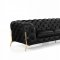 Sheila Sectional Sofa in Black Velvet Fabric by VIG