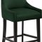 Demi Counter Stool 724 Set of 2 Green Velvet Fabric by Meridian