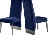 Porsha Dining Chair 756 Set of 2 Navy Velvet Fabric by Meridian