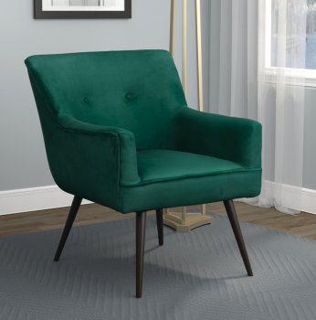 903070 Set of 2 Accent Chairs in Dark Teal Velvet by Coaster [CRCC-903070]