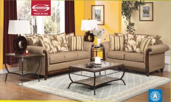 Sand Chenille Fabric Gisele 50375 Classic Sofa w/Options by Acme [AMS-50375 Gisele]