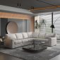 Goma Sectional Sofa LV02195 in Light Gray Leather by Mi Piace