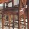 Antique Cherry Finish Traditional 7Pc Dining Set w/Wooden Seats