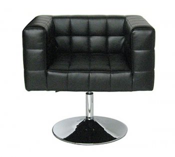 Celine Chair in Black Leatherette by Whiteline Imports [WLCC-Celine Black]