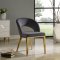 Roberto Dining Chair 765 Set of 2 Grey Velvet Fabric - Meridian