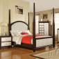 Dark Cherry & White Finish Transitional Acme Audry Bedroom