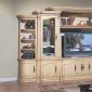 Antique White Finish Contemporary Wall Unit