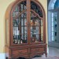 Antique Style Walnut Finish Grand Manor Granada Collector's Cabi