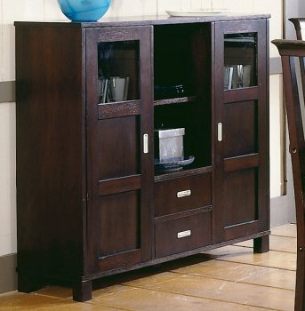 Contemporary Rich Merlot Finish Server [HEBU-717-40]