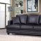 Ferrara Sofa 655 in Black Bonded Leather w/Optional Items