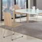 Alicia Dining Table in Light Oak & White by Chintaly w/Options