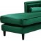 Taylor Sectional Sofa 643 in Green Velvet Fabric by Meridian