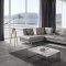 Prive Sectional Sofa in Grey Leather by J&M