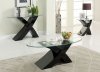 CM4370BK Xtres Coffee Table in Black w/Glass Top & Options