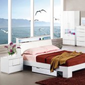 B21 Bedroom in White High Gloss by Pantek w/Options