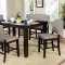 Teagan Counter Ht. Dining Room Set 5Pc CM3911PT Dark Walnut